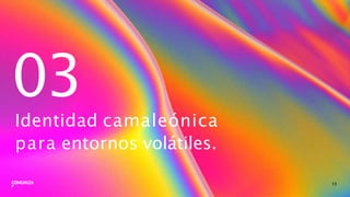 03
13
Identidad camaleónica
para entornos volátiles.
 