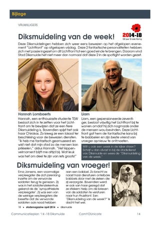Communicatieplan ‘14 -18 Diksmuide ComYOUnicate 14 
Bijlage  