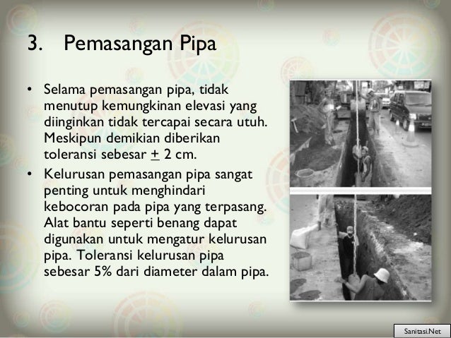 Tahap Konstruksi Spal Pembangunan Unit Pengumpulan Pipa Servis Dan