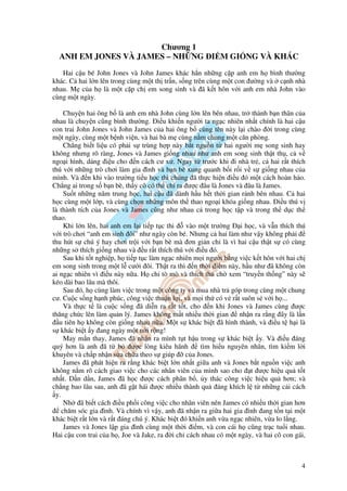 Chương 1
  ANH EM JONES VÀ JAMES – NH NG I M GI NG VÀ KHÁC
   Hai c u bé John Jones và John James khác h n nh ng c p anh em h bình thư ng
khác. C hai l n lên trong cùng m t th tr n, s ng trên cùng m t con ư ng và c nh nhà
nhau. M c a h là m t c p ch em song sinh và ã k t hôn v i anh em nhà John vào
cùng m t ngày.

     Chuy n hai ông b là anh em nhà John cùng l n lên bên nhau, tr thành b n thân c a
nhau là chuy n cũng bình thư ng. i u khi n ngư i ta ng c nhiên nh t chính là hai c u
con trai John Jones và John James c a hai ông b cùng tên này l i chào i trong cùng
m t ngày, cùng m t b nh vi n, và hai bà m cùng n m chung m t căn phòng.
     Ch ng bi t li u có ph i s trùng h p này b t ngu n t hai ngư i m song sinh hay
không nhưng rõ ràng, Jones và James gi ng nhau như anh em song sinh th t th , c v
ngo i hình, dáng i u cho n cách cư x . Ngay t trư c khi i nhà tr , c hai r t thích
thú v i nh ng trò chơi làm gia ình và b n bè xung quanh b i r i v s gi ng nhau c a
mình. Và n khi vào trư ng ti u h c thì chúng ã th c hi n i u ó m t cách hoàn h o.
Ch ng ai trong s b n bè, th y cô có th ch ra ư c âu là Jones và âu là James.
     Su t nh ng năm trung h c, hai c u ã dành h u h t th i gian r nh bên nhau. C hai
h c cùng m t l p, và cùng ch n nh ng môn th thao ngo i khóa gi ng nhau. i u thú v
là thành tích c a Jones và James cũng như nhau c trong h c t p và trong th d c th
thao.
     Khi l n lên, hai anh em l i ti p t c thi   vào m t trư ng i h c, và v n thích thú
v i trò chơi “anh em sinh ôi” như ngày còn bé. Nhưng c hai làm như v y không ph i
thu hút s chú ý hay chơi tr i v i b n bè mà ơn gi n ch là vì hai c u th t s có cùng
nh ng s thích gi ng nhau và u r t thích thú v i i u ó.
     Sau khi t t nghi p, h ti p t c làm ng c nhiên m i ngư i b ng vi c k t hôn v i hai ch
em song sinh trong m t l cư i ôi. Th t ra thì n th i i m này, h u như ã không còn
ai ng c nhiên vì i u này n a. H ch tò mò và thích thú ch xem “truy n th ng” này s
kéo dài bao lâu mà thôi.
     Sau ó, h cùng làm vi c trong m t công ty và mua nhà tr góp trong cùng m t chung
cư. Cu c s ng h nh phúc, công vi c thu n l i, và m i th có v r t suôn s v i h ...
     Và th c t là cu c s ng ã di n ra r t t t, cho n khi Jones và James cùng ư c
thăng ch c lên làm qu n lý. James không m t nhi u th i gian       nh n ra r ng ây là l n
   u tiên h không còn gi ng nhau n a. M t s khác bi t ã hình thành, và i u t h i là
s khác bi t y ang ngày m t n i r ng!
     May m n thay, James ã nh n ra mình t t h u trong s khác bi t y. Và i u áng
quý hơn là anh ã t b ư c lòng kiêu hãnh              tìm hi u nguyên nhân, tìm ki m l i
khuyên và ch p nh n s a ch a theo s giúp        c a Jones.
     James ã phát hi n ra r ng khác bi t l n nh t gi a anh và Jones b t ngu n vi c anh
không n m rõ cách giao vi c cho các nhân viên c a mình sao cho t ư c hi u qu t t
nh t. D n d n, James ã h c ư c cách phân b , y thác công vi c hi u qu hơn; và
ch ng bao lâu sau, anh ã g t hái ư c nhi u thành qu áng khích l t nh ng c i cách
 y.
     Nh ã bi t cách i u ph i công vi c cho nhân viên nên James có nhi u th i gian hơn
    chăm sóc gia ình. Và chính vì v y, anh ã nh n ra gi a hai gia ình ang t n t i m t
khác bi t r t l n và r t áng chú ý. Khác bi t ó khi n anh v a ng c nhiên, v a lo l ng.
     James và Jones l p gia ình cùng m t th i i m, và con cái h cũng tr c tu i nhau.
Hai c u con trai c a h , Joe và Jake, ra i ch cách nhau có m t ngày, và hai cô con gái,



                                                                                       4
 