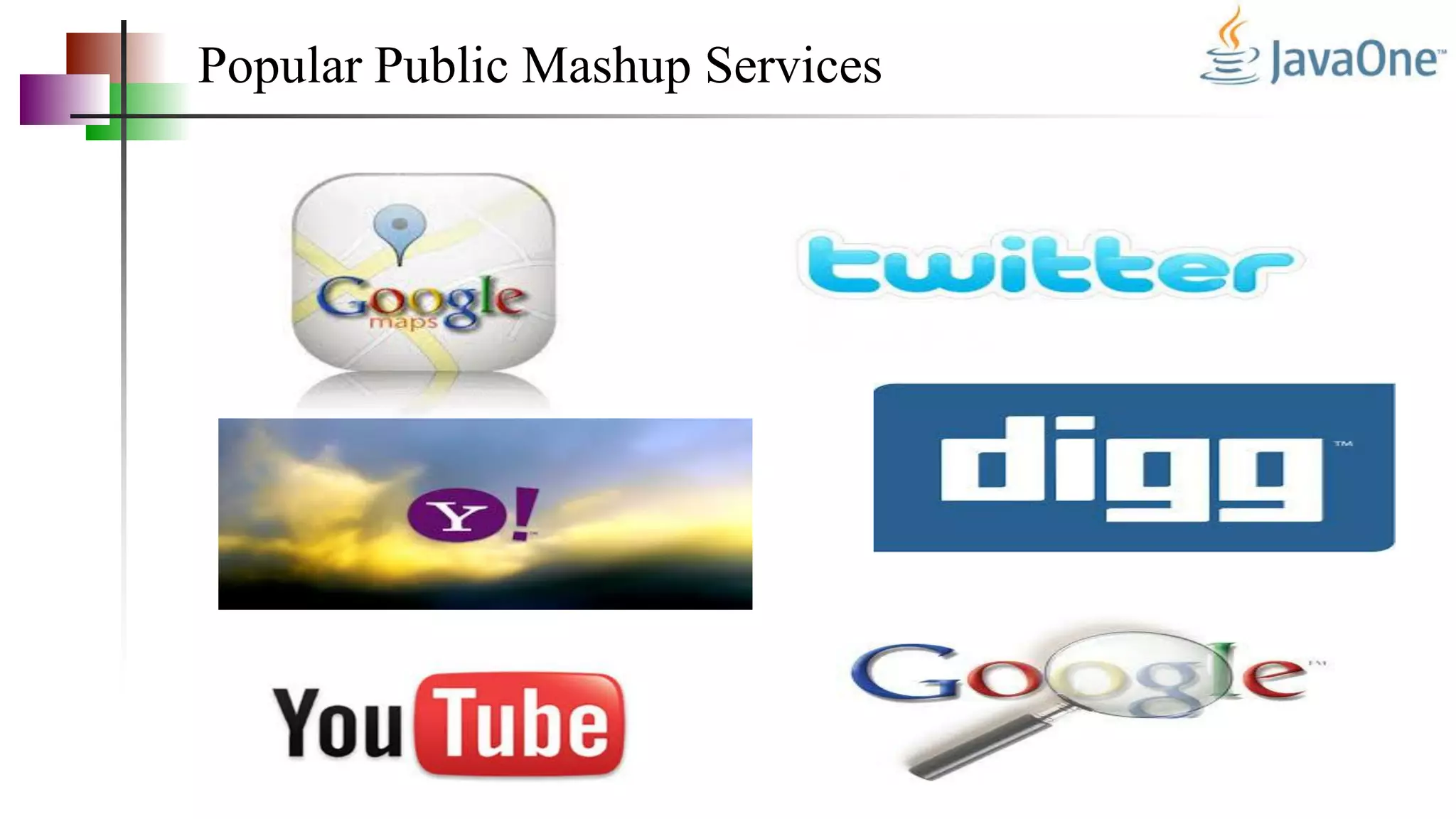 Popular Public Mashup Services
 