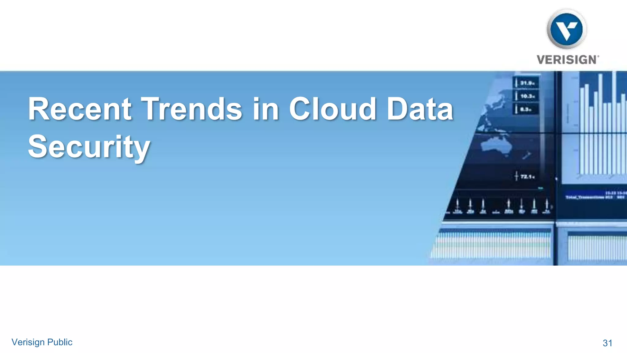 Recent Trends in Cloud Data 
Security 
Verisign Public 31 
 