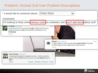 1717
Problem: Unclear End User Problem Descriptions
 