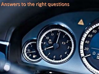 23
Answers to the right questions
 