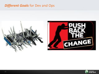 4949
Different Goals for Dev and Ops
 
