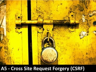 A5 - Cross Site Request Forgery (CSRF)
 