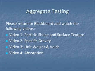 CON 121 Session 4 - Aggregate Testing | PPTX