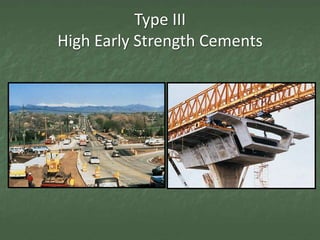 Type III
High Early Strength Cements
 