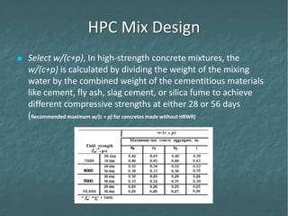CON 124 Session 8 - High Performance Concrete | PPTX