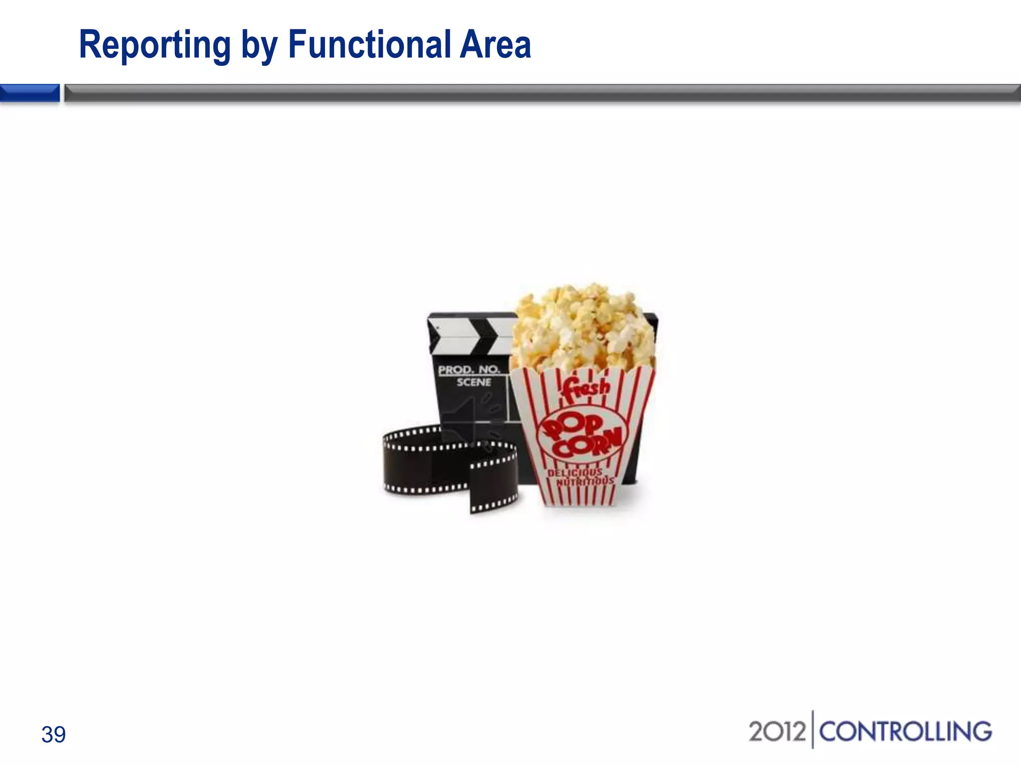 39
Reporting by Functional Area
 