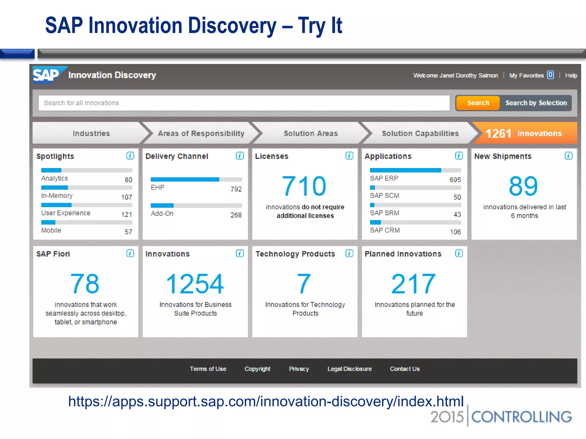 SAP Innovation Discovery – Try It
https://apps.support.sap.com/innovation-discovery/index.html
 