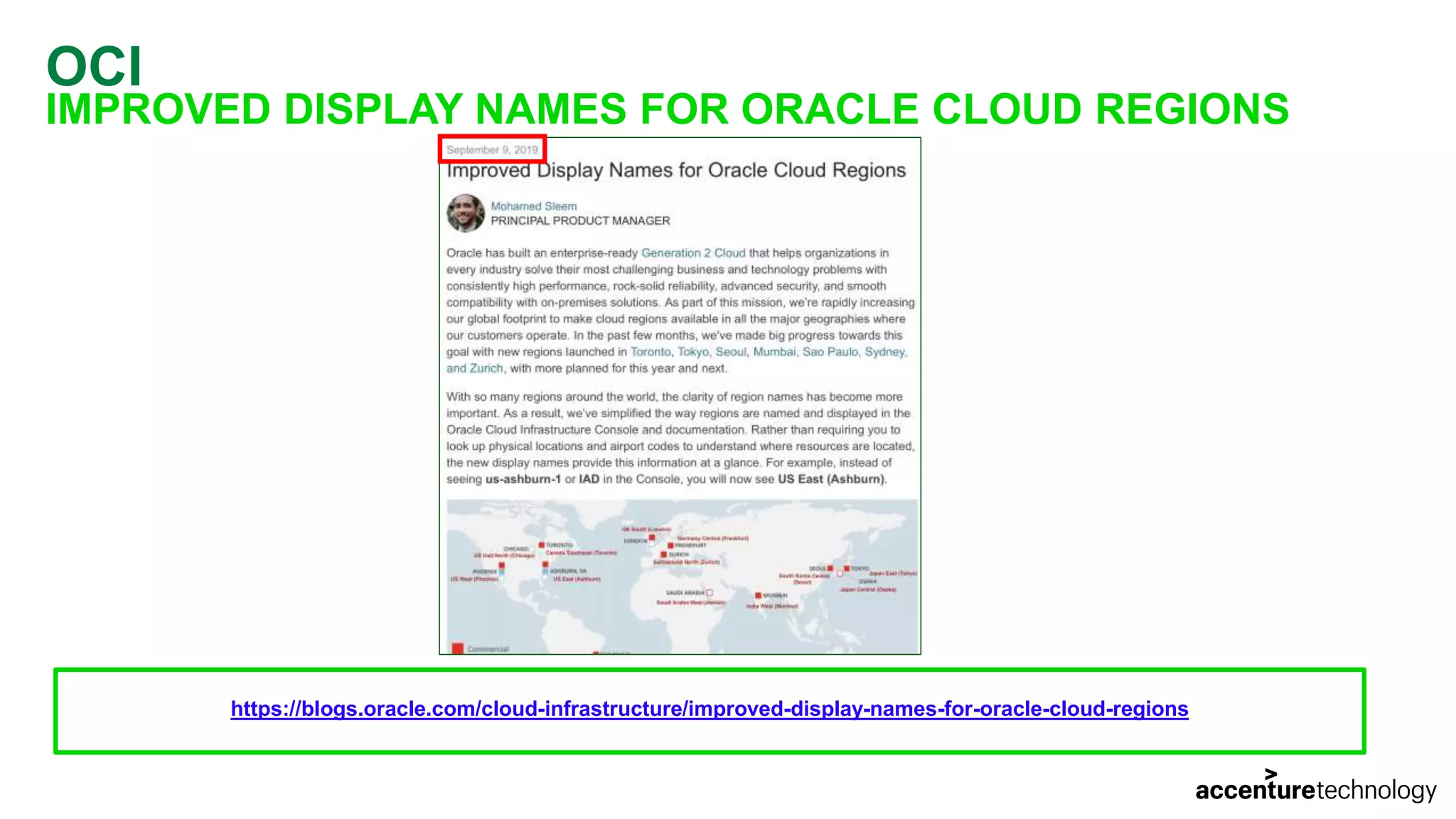 OCI IMPROVED DISPLAY NAMES FOR ORACLE CLOUD REGIONS https://blogs.oracle.com/cloud-infrastructure/improved-display-names-for-oracle-cloud-regions 