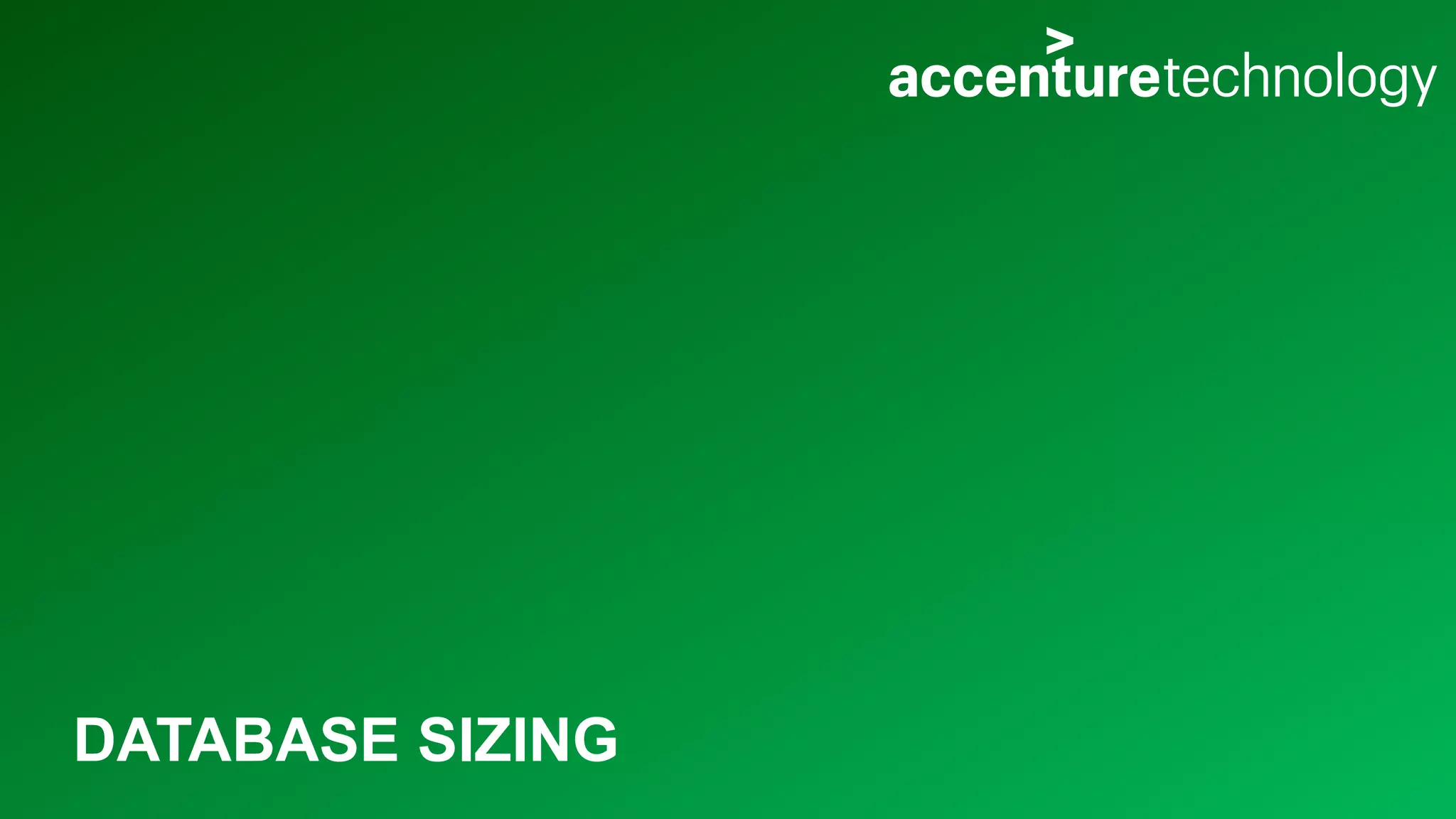 DATABASE SIZING 