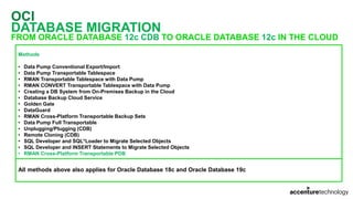 2019 - OOW - Database Migration Methods from On-Premise to Cloud | PPTX