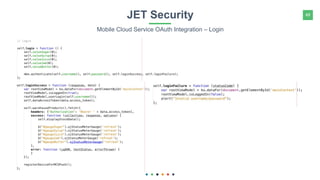 49JET Security
Mobile Cloud Service OAuth Integration – Login
 