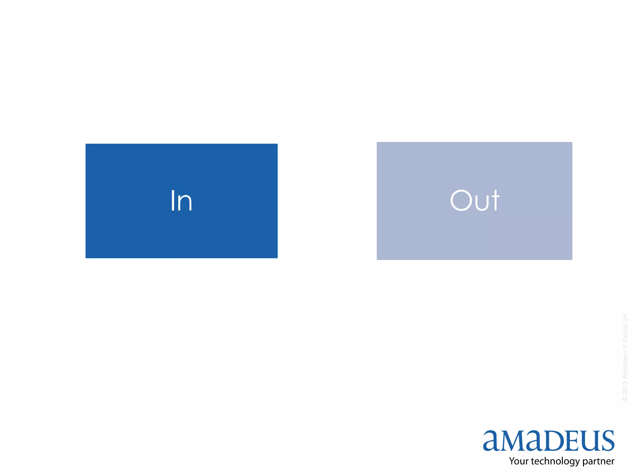 ©2013AmadeusITGroupSA
In Out
 