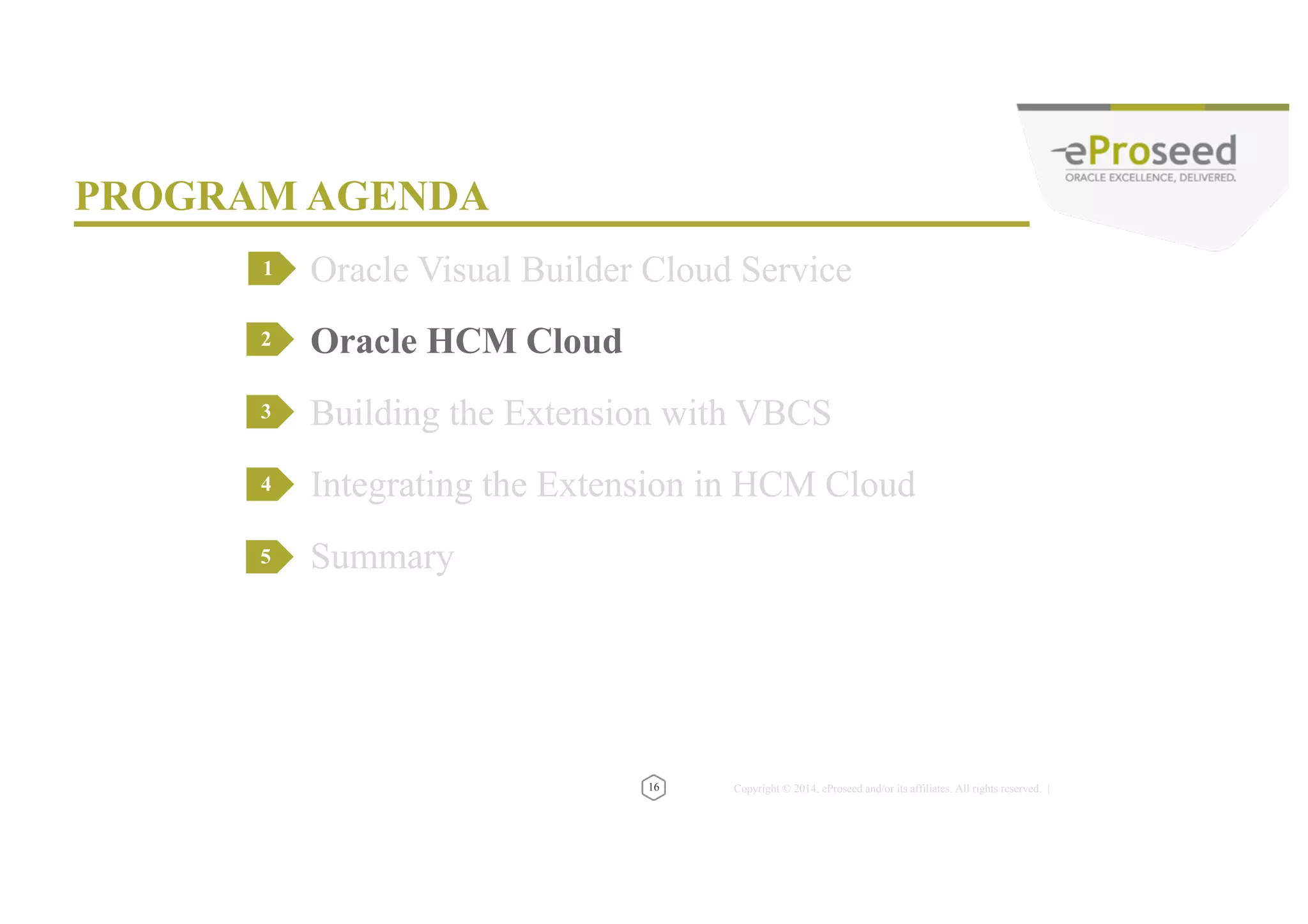 Copyright © 2014, eProseed and/or its affiliates. All rights reserved. | REST API FOR HCM CLOUD 18 