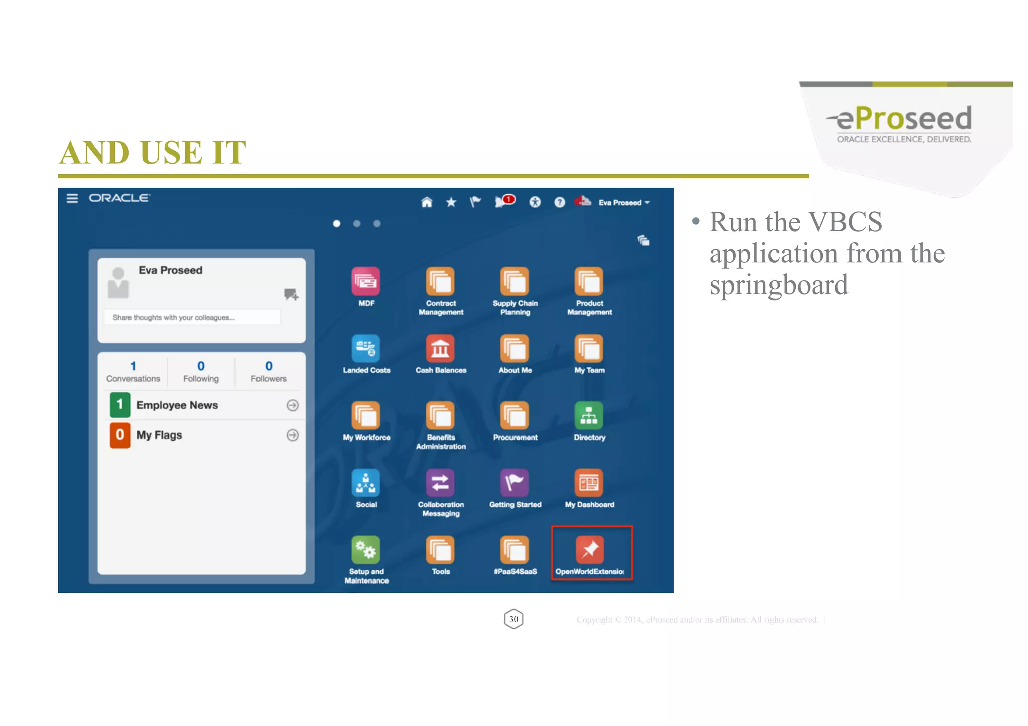 Copyright © 2014, eProseed and/or its affiliates. All rights reserved. |32 