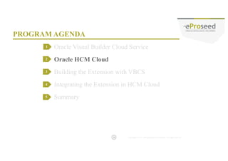 Copyright © 2014, eProseed and/or its affiliates. All rights reserved. |
REST API FOR HCM CLOUD
18
 