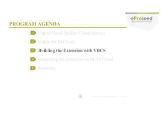 Copyright © 2014, eProseed and/or its affiliates. All rights reserved. |
CREATING BUSINESS OBJECT FROM AN
EXTERNAL SERVICE
22
 