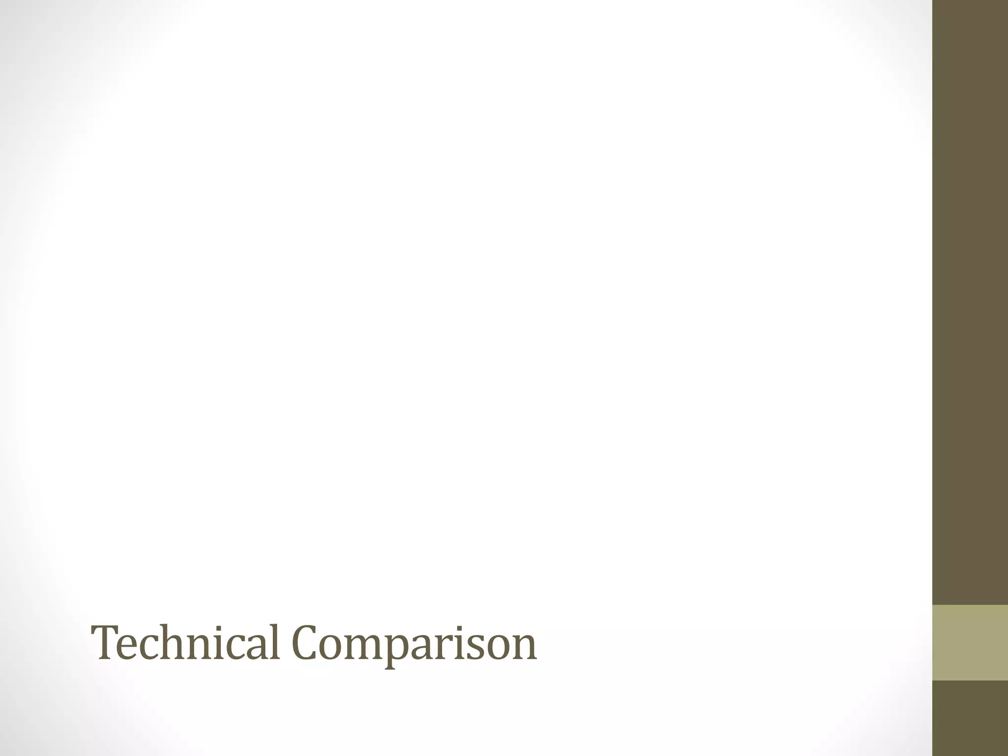 Technical Comparison 