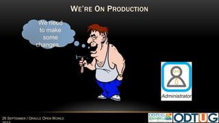 #Harmony17 18 MAY 2017
ADMINS AT WORK
DEV & TEST Context PROD* Context
EXEC
WORK
Executio
nEXPORT
IMPORT
DEV WORK
Models
Projects
Executio
n
MASTER
Topology
Versionin
g
Security
MASTER
Topology
Versionin
g
Security
Insert
manually
Insert
manually
 