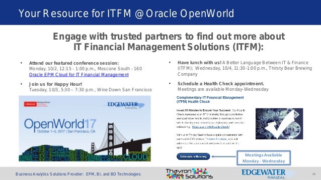 Oracle IT Financial Management