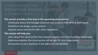 Oracle Rmc Advanced Controls #OOW16 - Introduction to Advanced Access Controls | PDF