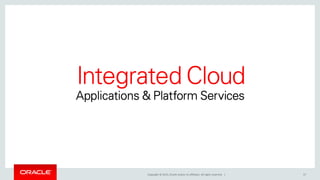 Copyright © 2015, Oracle and/or its affiliates. All rights reserved. | 57
 