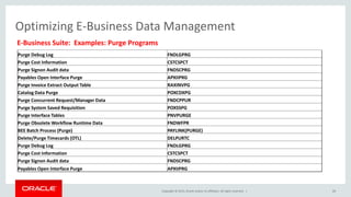 OOW15 - Getting Optimal Performance from Oracle E-Business Suite | PDF