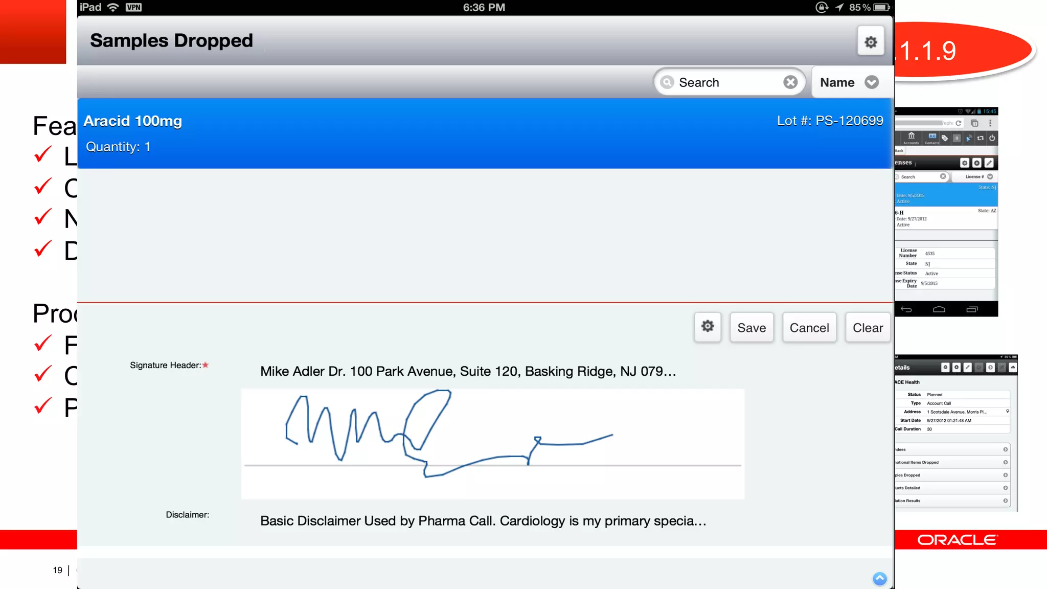 Mobility                                                             8.1.1.9
        Connected Mobile Solutions
Features
ü  Leverage existing meta-data
ü  Configurable and extensible
ü  Native Device Integration*
ü  Device independent

Processes
ü  Field Sales and Service
ü  Consumer Goods
ü  Pharma Solutions




 19   Copyright © 2012, Oracle and/or its affiliates. All rights reserved.
 