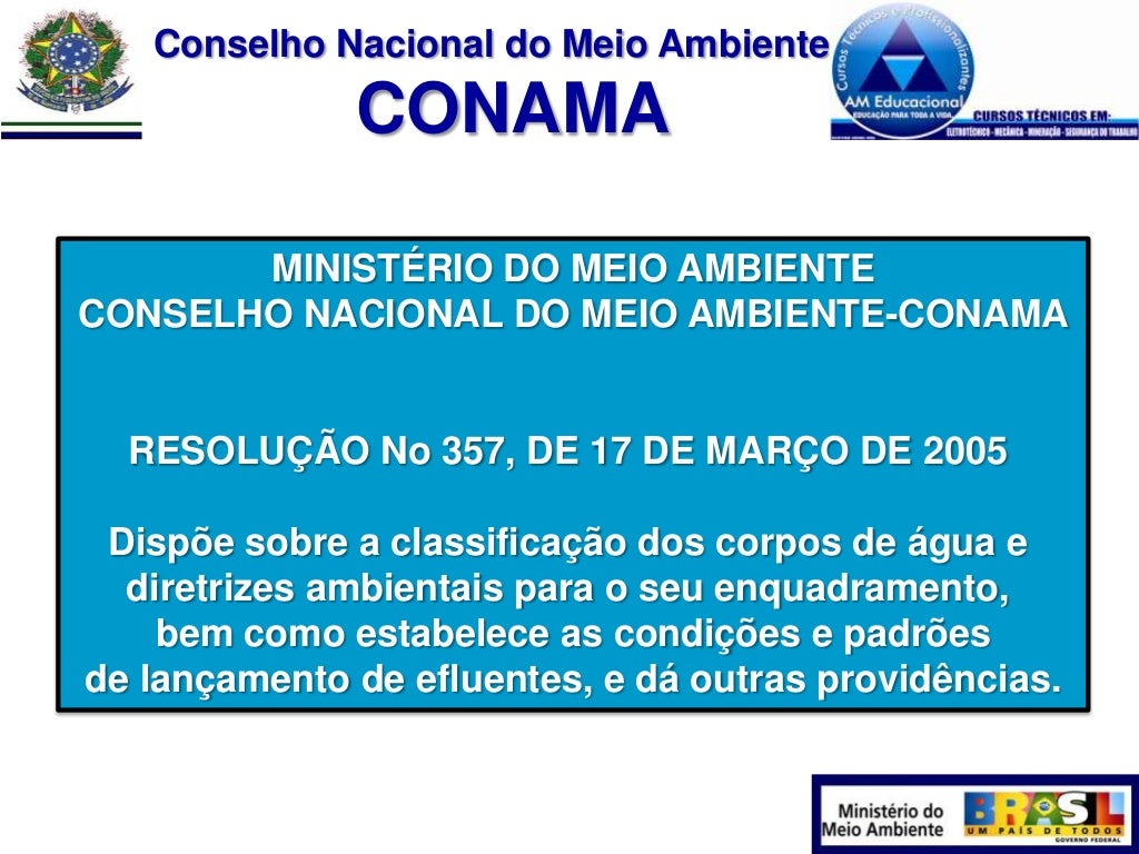 Resolução Conama 357 05 E Suas Alterações