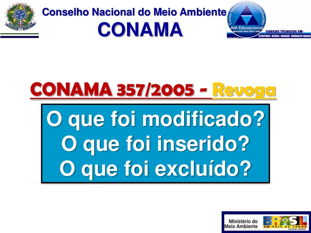 Resolução Conama 357 05 E Suas Alterações