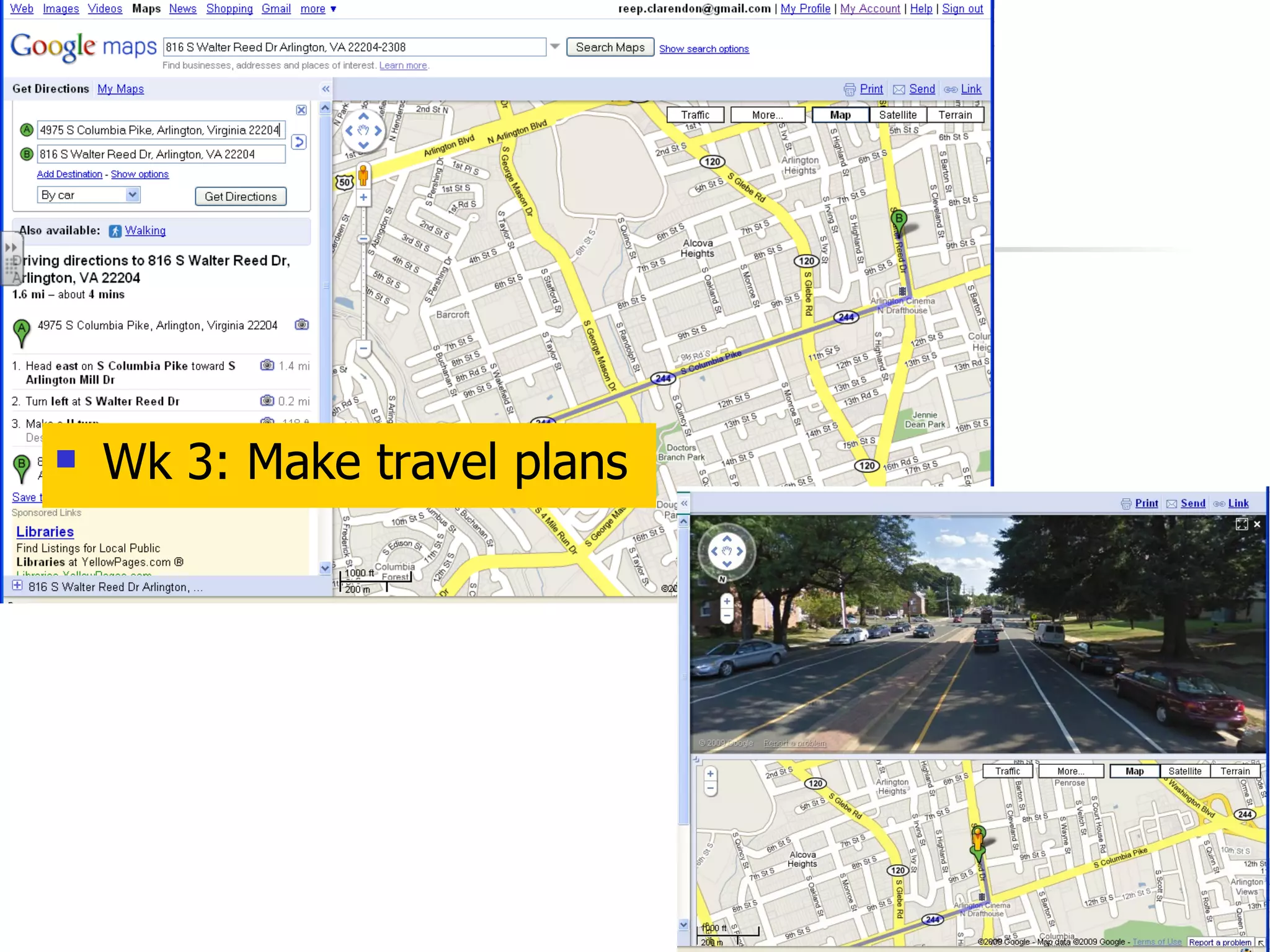 Wk 3: Make travel plans 