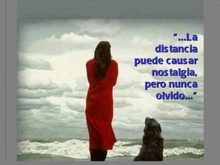 “ ...La distancia puede causar nostalgia, pero nunca olvido..." 