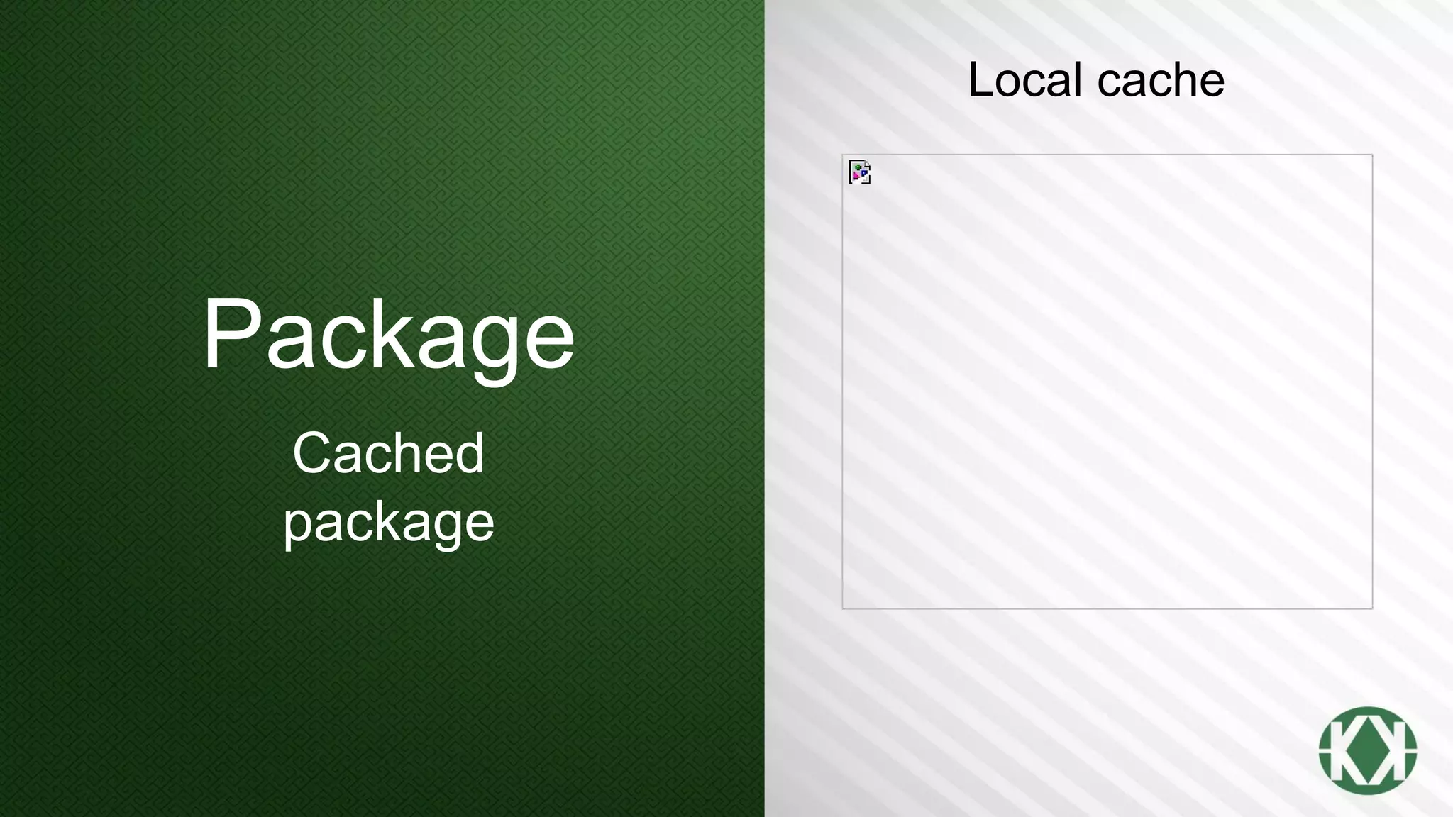 Package
Cached
package
Local cache
 