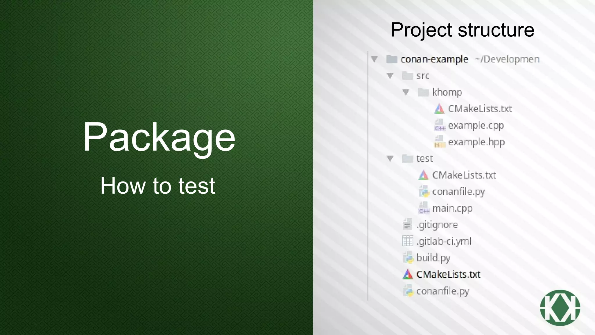 Package
How to test
Project structure
 