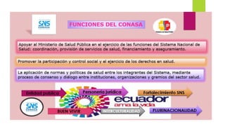 El Consejo Nacional de Salud -CONASA- 