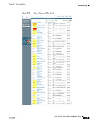 Chapter 14    Alarms and Events
                                                                                                                    Alarm Dashboard




                         Figure 14-6   Alarms Displaying After Search




                                                                        Cisco Wireless Control System Configuration Guide
OL-12623-01                                                                                                                    14-7
 