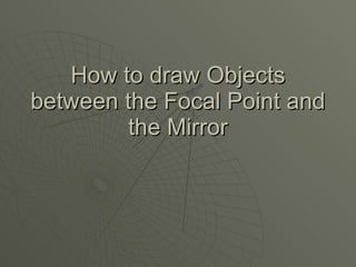 How to draw Objects between the Focal Point and the Mirror 
