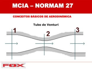 MCIA – NORMAM 27
CONCEITOS BÁSICOS DE AERODINÂMICA
 