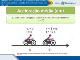 Conceito de movimento, relacionando grandeza e unidades de medida e sua ...