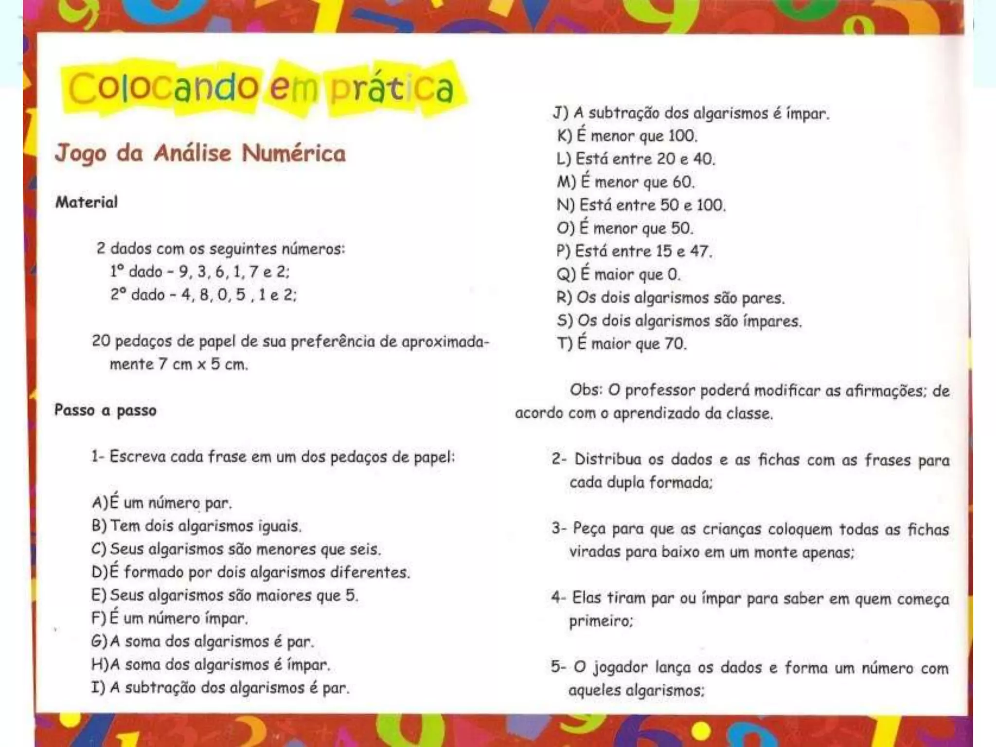 Conceito de numero jogos