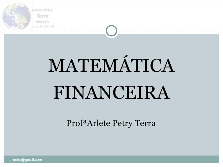 Conceito E Exercicios De Matematica Financeira