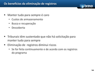 Organizações deveriam criar e manter registros autênticos, confiáveis e usáveis15