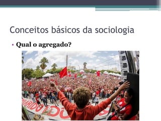 Conceitos básicos da sociologia
• Qual o agregado?
 