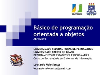 Conceitos básicos de programação orientada a objetos | PPT