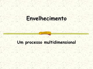 Envelhecimento Um processo multidimensional 