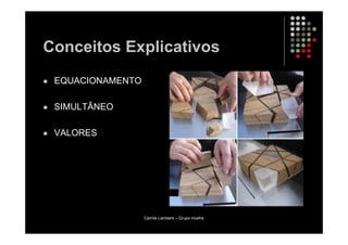 Conceitos Explicativos
 EQUACIONAMENTO

 SIMULTÂNEO

 VALORES




                  Camila Lamberti – Grupo Incefra
 