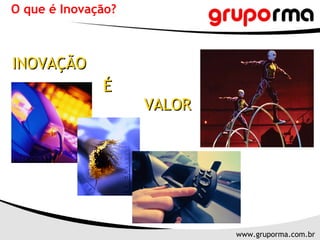O que é Inovação? INOVAÇÃO  É    VALOR 